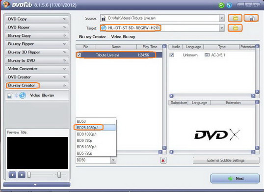 DVDFab Blu-ray Creator szoftver