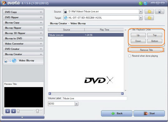 DVDFab Blu-ray Creator program